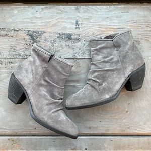 Born Shoes gray suede slouch ankle boots | size 11